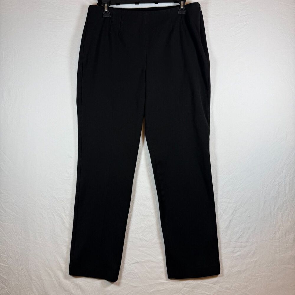 Talbots Bi-Stretch Straight-Leg Curvy Fit Black Pants Size 10